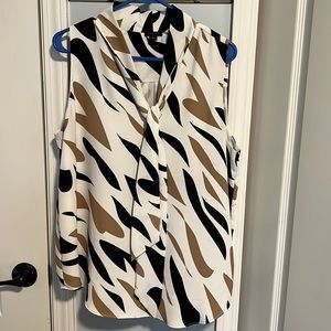 FINAL PRICE DROP!! 🤎 Ann Taylor sleeveless V-neck with tie shirt